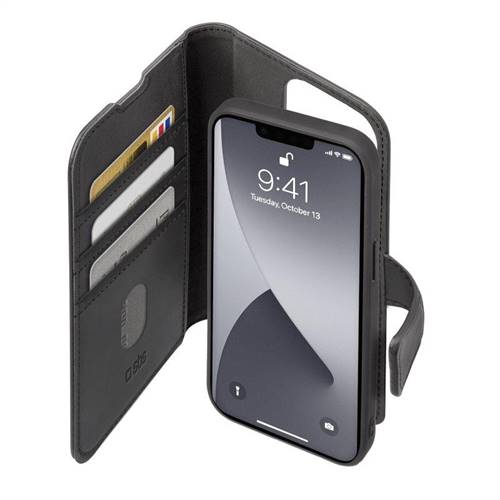 SBS Detachable wallet iPhone 13 Pro, nero