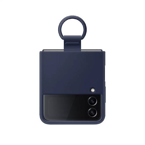 SAMSUNG Silicon Cover with Ring Navy Z FLIP 4