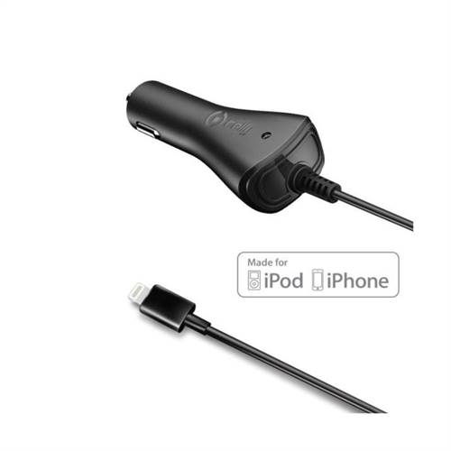 CELLY CAR CHARGER 1A IP5/5S/5C MFI BLACK
