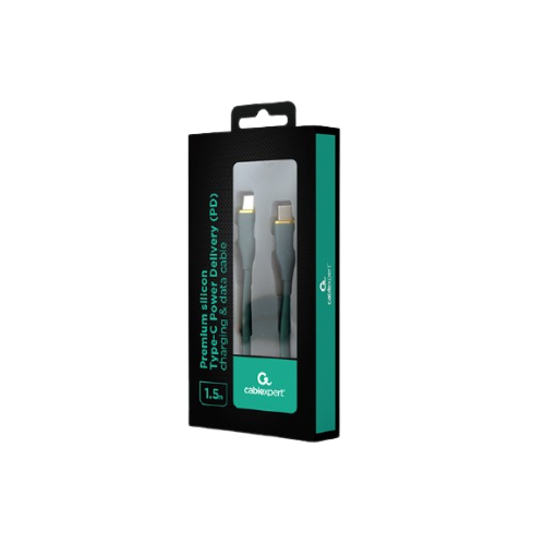 GEMBIRD Cavo in silicone Type-C (PD) 1.5 m Verde