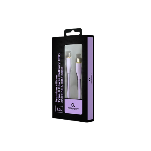 GEMBIRD Cavo in silicone Type-C (PD) 1.5m Viola