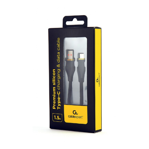 GEMBIRD Cavo in silicone USB/Type-C (PD) 1.5 m Nero
