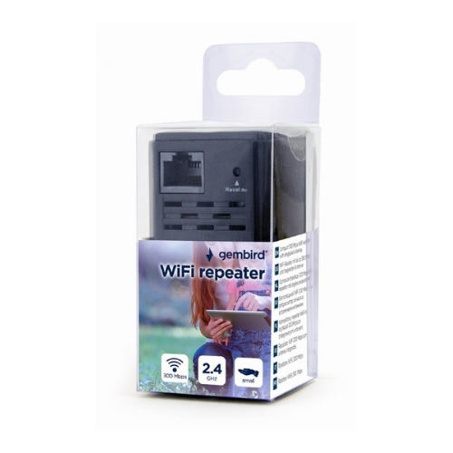 GEMBIRD Wi-Fi repeater, 300 Mbps, Black