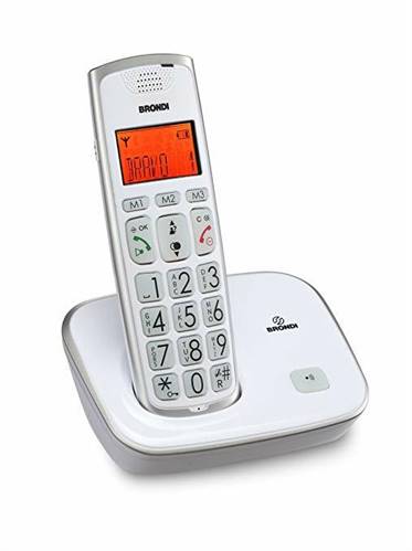 BRONDI Cordless BRAVO GOLD 2 Tasti Grandi Bianco