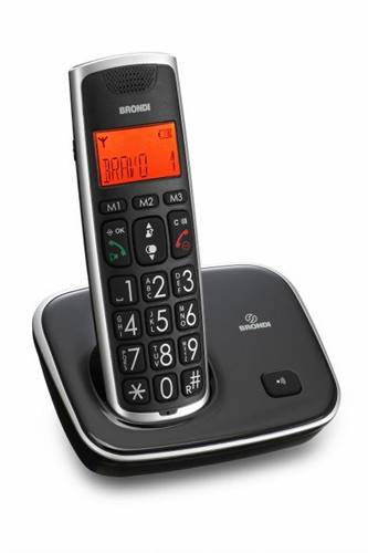 BRONDI Cordless BRAVO GOLD 2 Tasti Grandi Nero