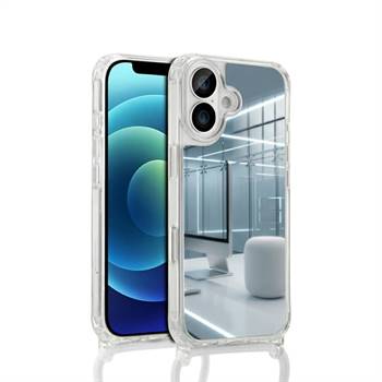 Custodia Specchio iPhone 16 (Cordino Bianco)