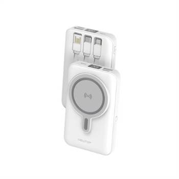 NEWTOP pb46 stand power bank con magsage e cavi 10000mah bianco