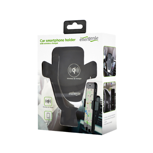 GEMBIRD Supporto da auto con carica wireless 10w, nero