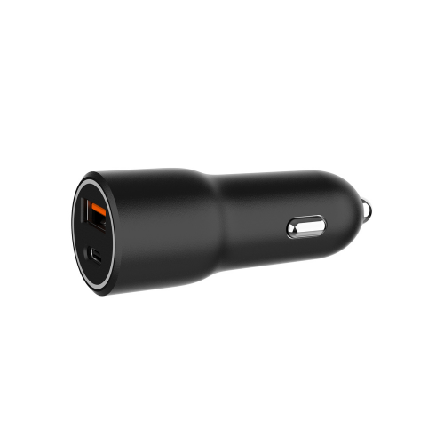 GEMBIRD Caricabatterie auto 2 USB-C e USB-A fast Nero