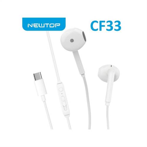 NEWTOP cf33 auricolari type-c 100cm Bianco