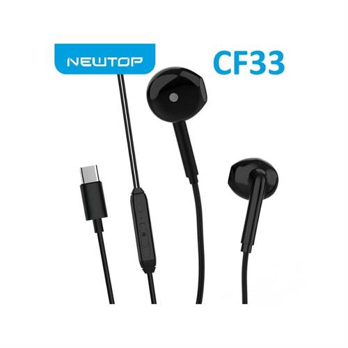 NEWTOP CF33 Auricolari Type-C 100cm Nero