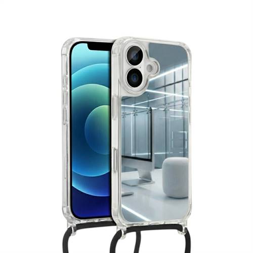 Custodia Specchio iPhone 16 Pro Max (Cordino Nero)