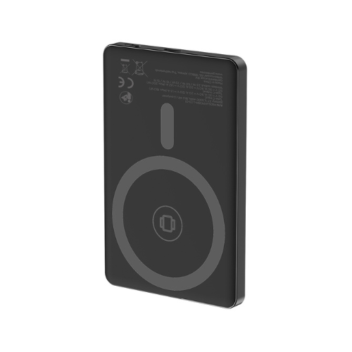 GEMBIRD Power bank wireless da 15 W, con LCD, 5000 mAh, nero