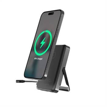 GEMBIRD Powerbank wireless 15 W con supporto, 10000 mA, nero