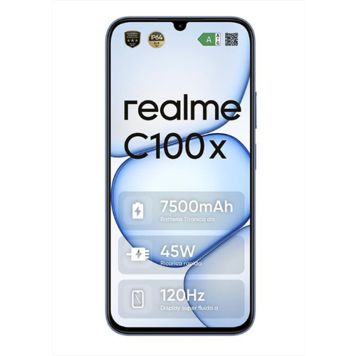 REALME C100X 4G 4-256GB Blue Bundle + TechLife Buds Tim
